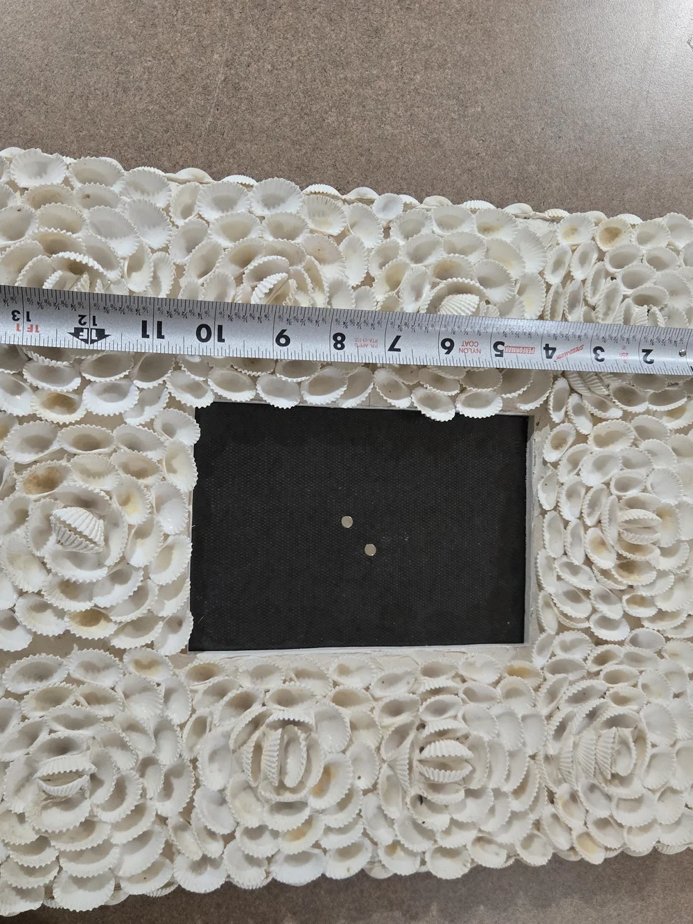 Pier 1 Cream Floral Shell rose Frame